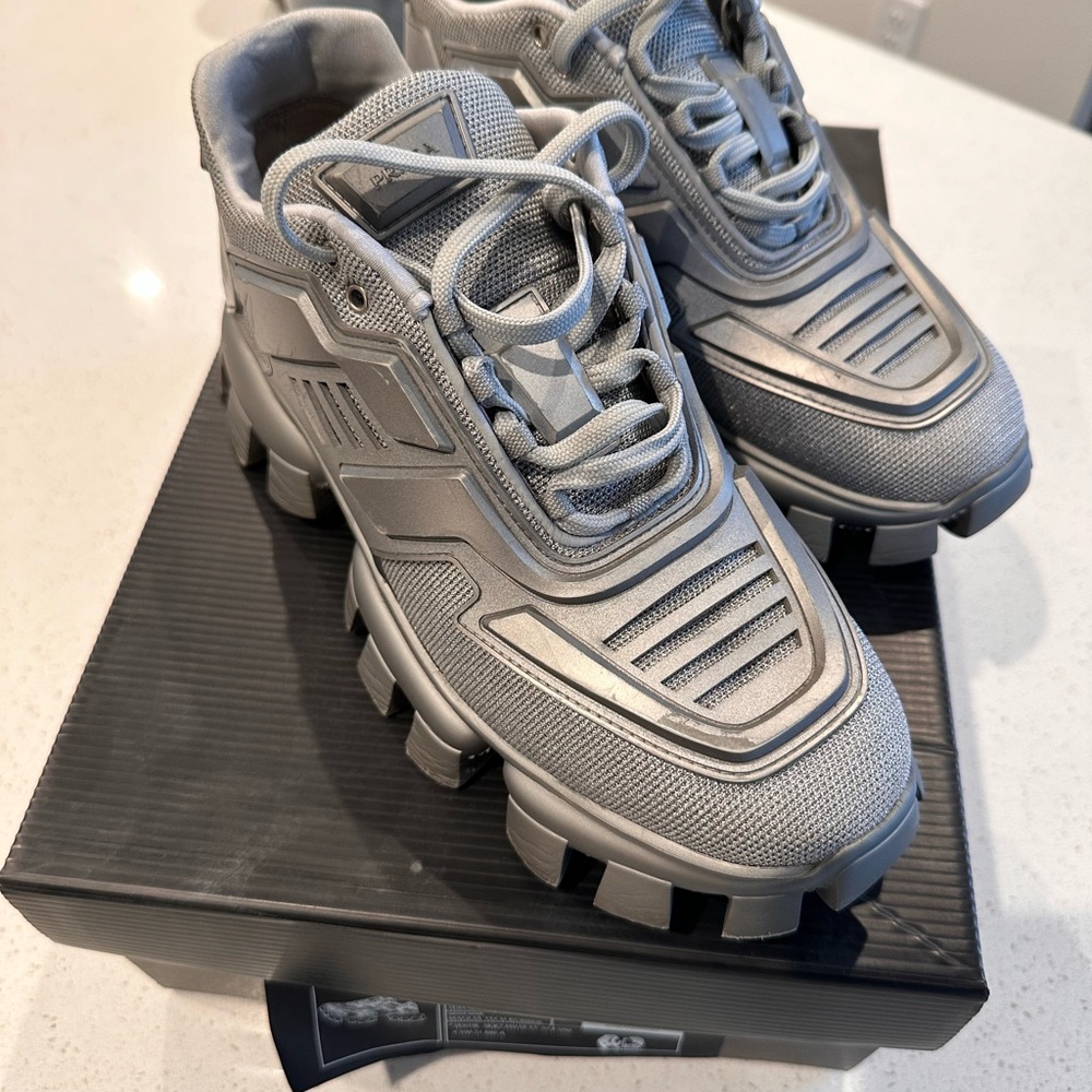 Prada Cloudbust Chunky Sneakers -Silver - Picture 1 of 12